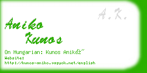 aniko kunos business card